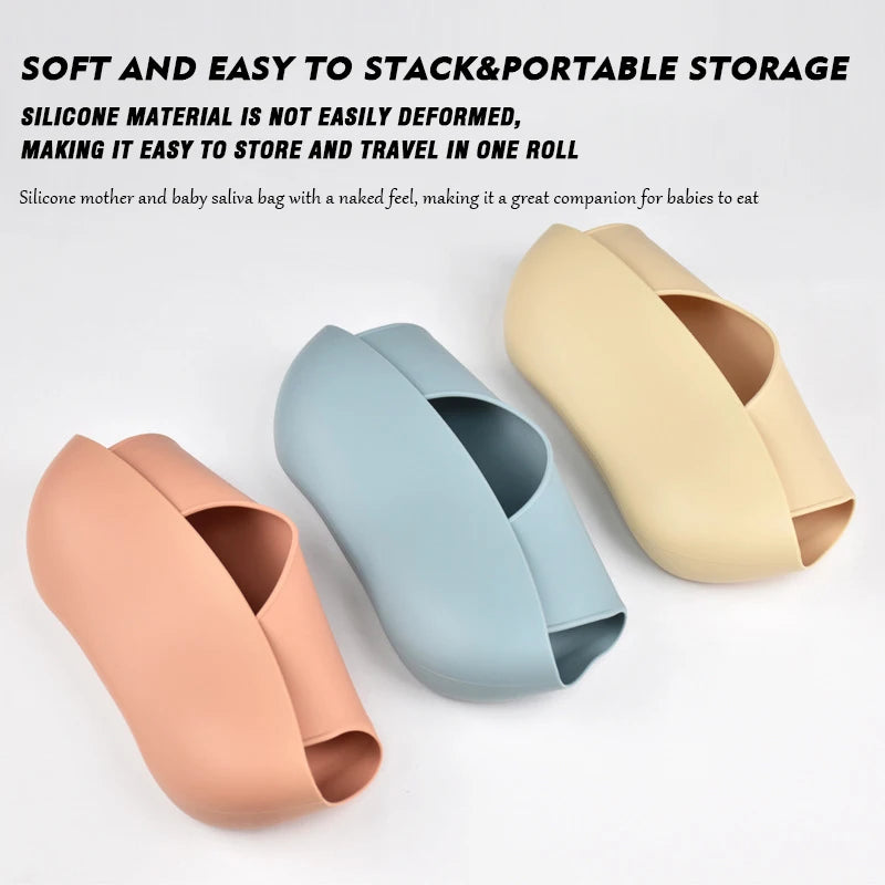 Baby Silicone Tray Bib – Waterproof & Adjustable Feeding Bib with Food Pocket