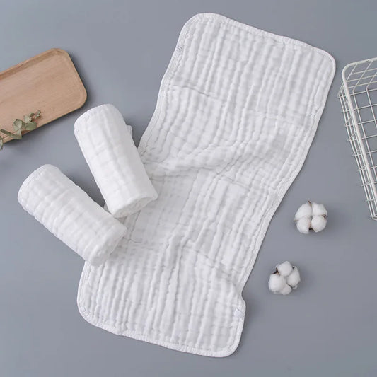 Muslin Newborn Baby Towel – 6-Layer 100% Cotton Burp Cloth & Bib (1/3PCS)