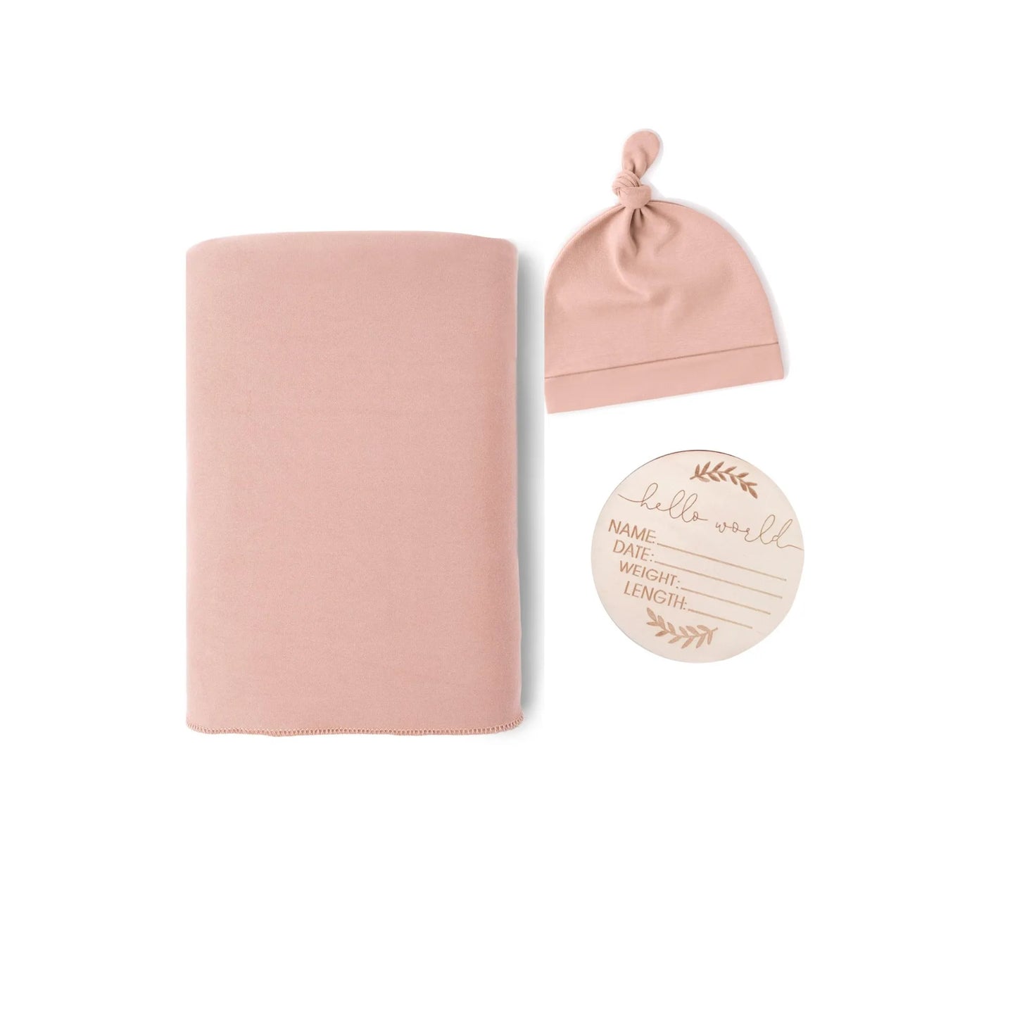 3PCS Newborn Baby Muslin Swaddle Blanket Set – Cotton Wrap & Hat