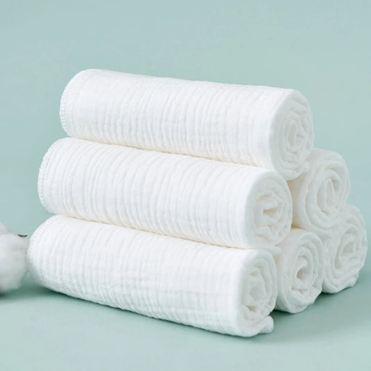 8pcs 100% Organic Cotton Baby Diapers – Soft, Washable & Reusable
