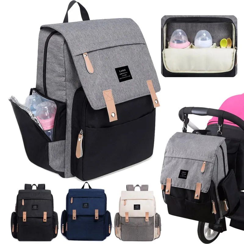 Landuo Mommy Diaper Bag – Large Capacity Travel Nappy Backpack with Changing Mat