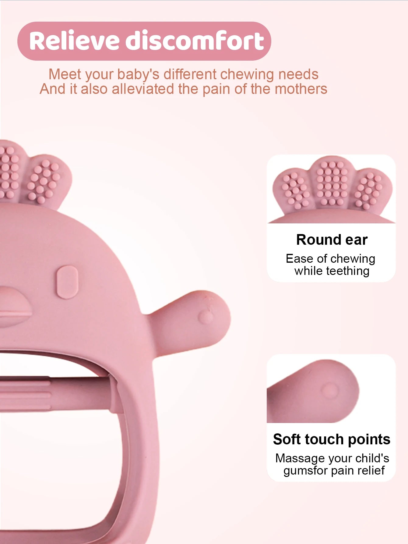 Baby Teether Chick Gloves – Silicone Anti-Biting & Teething Relief Mittens