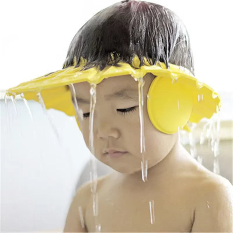 Cute Cartoon Baby Bath Cap & Shampoo Cup – Fun & Easy Bath Time Tool