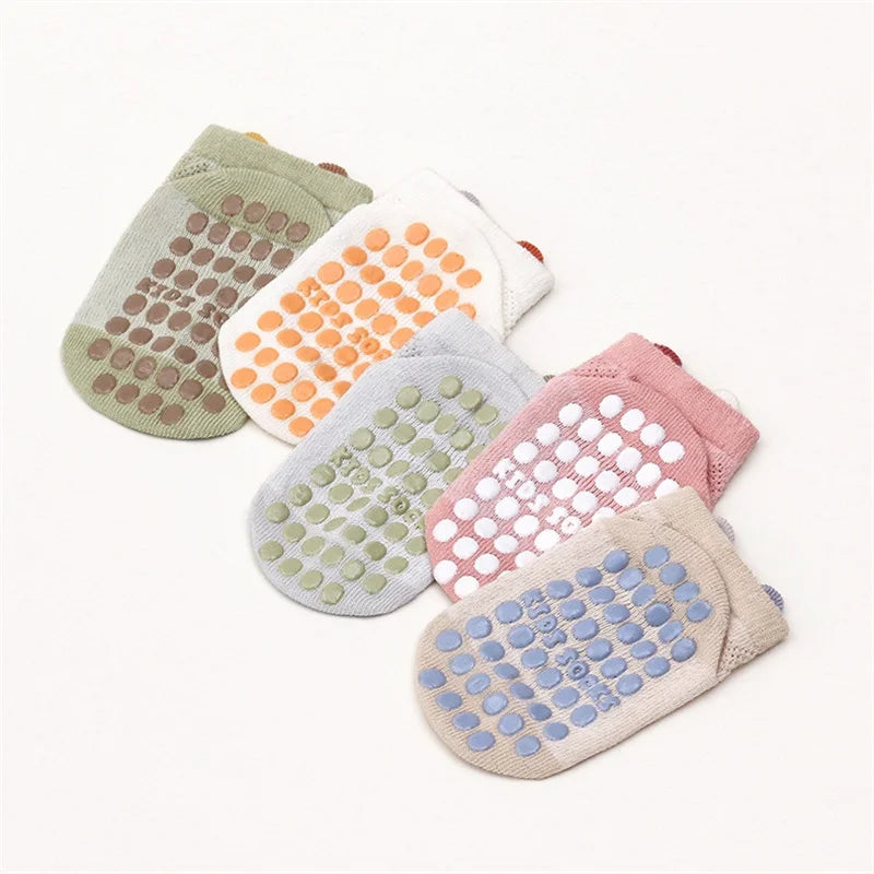 4 Pairs Baby Mesh Socks – Breathable Non-Slip Short Socks for Toddlers