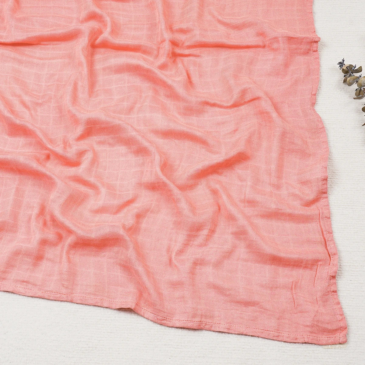 Happy Flute 120x120CM Muslin Baby Blanket – Soft Cotton & Bamboo Swaddle Towel