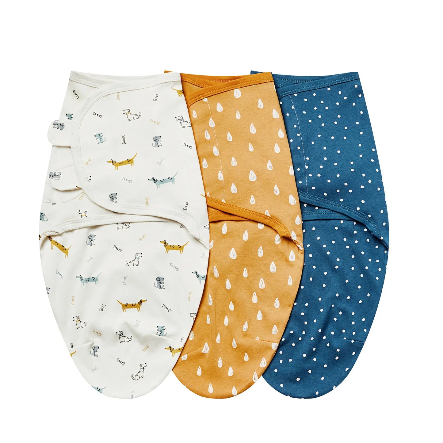 3-Piece Cotton Baby Anti-Shock Sleeping Bag Set – Newborn Swaddle Wrap