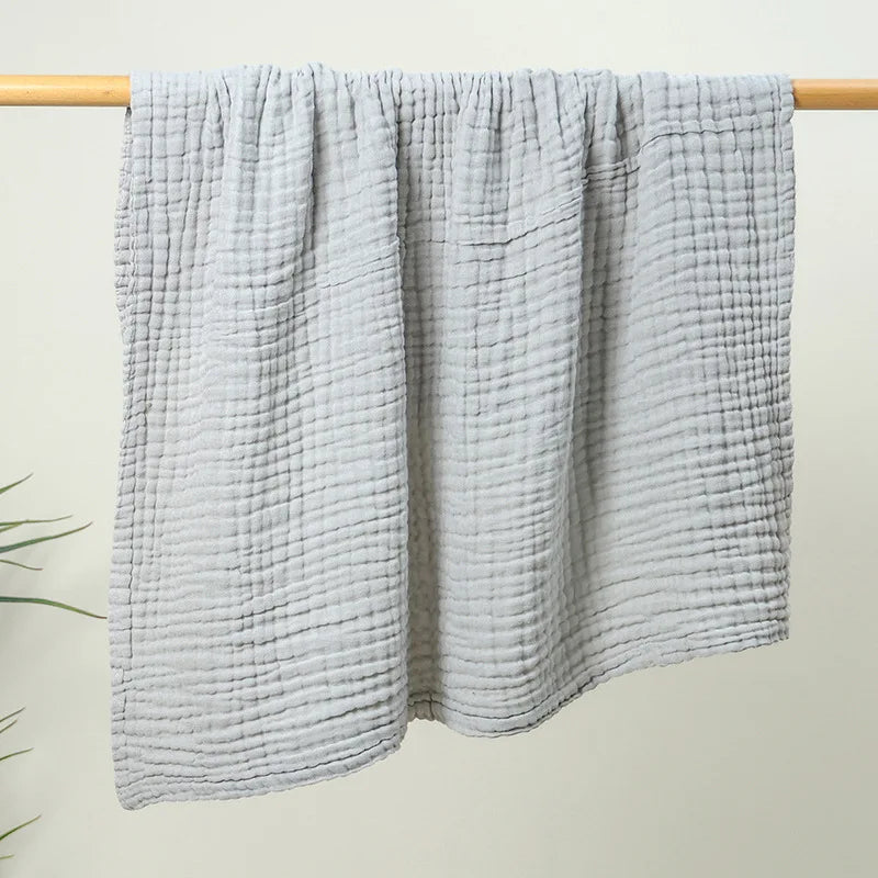 6-Layer Cotton Gauze Baby Blanket – Soft Muslin Swaddle & Stroller Wrap
