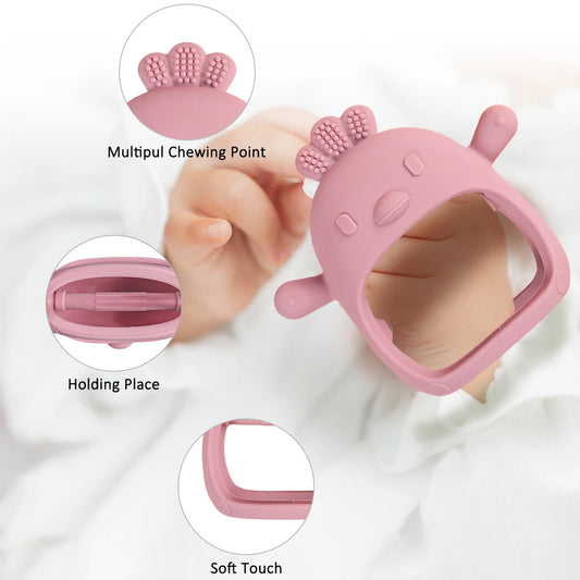 Baby Teether Chick Gloves – Silicone Anti-Biting & Teething Relief Mittens