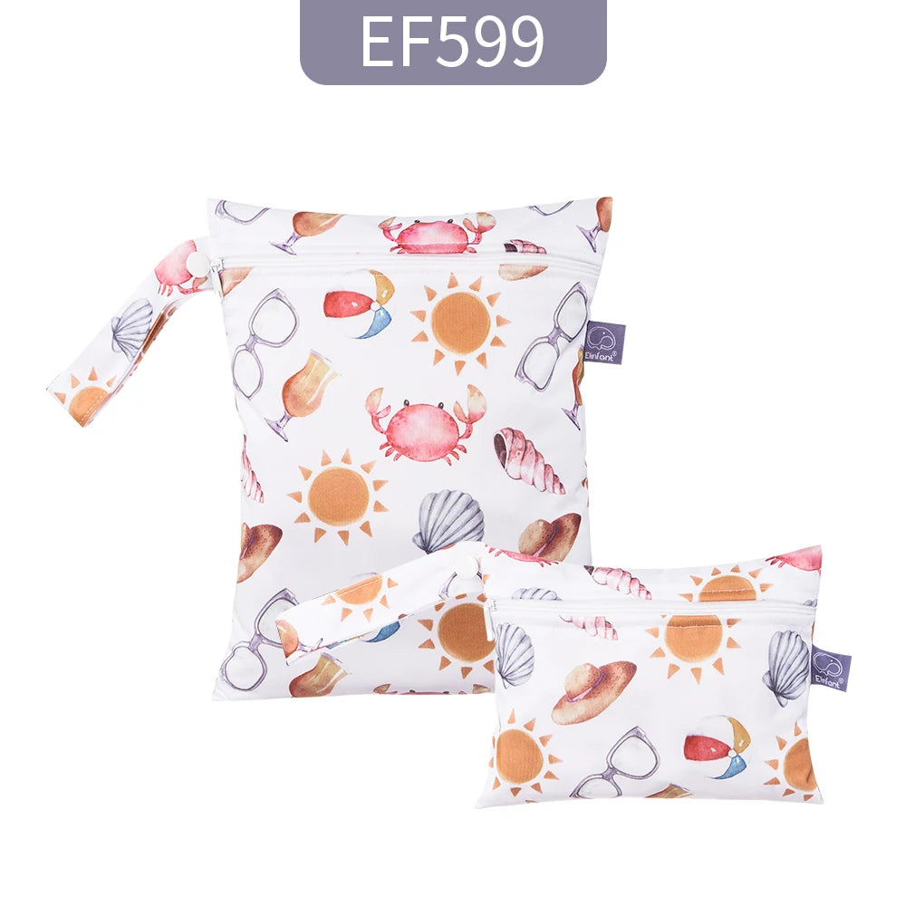 2PCS Waterproof Diaper Storage Bag – Portable & Reusable
