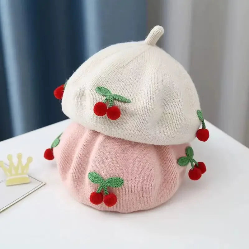 Fashion Baby Knitted Beret – Vintage Artist Cap for Girls & Boys