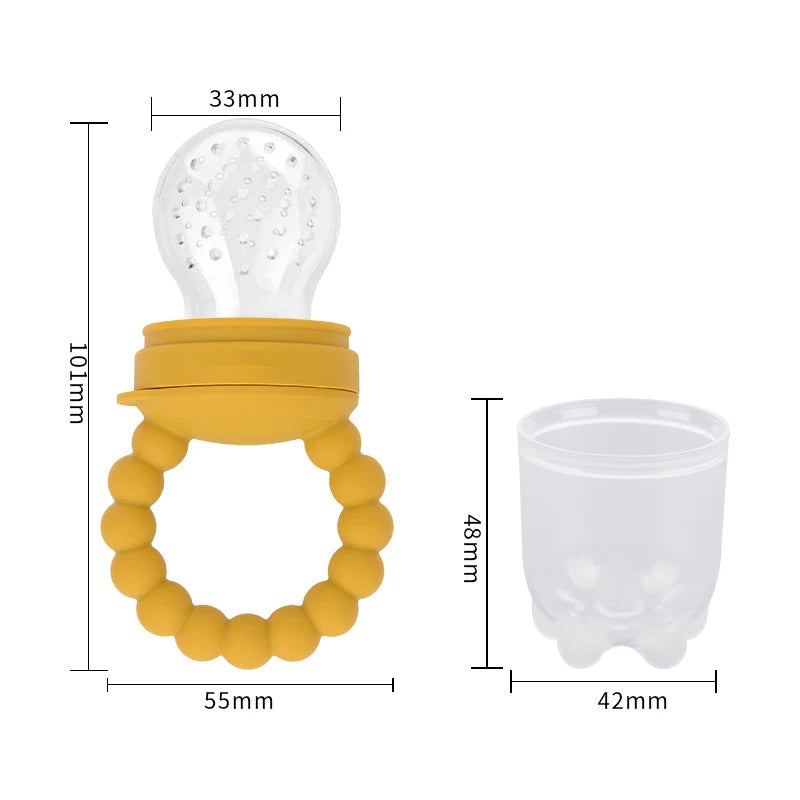 Baby Pacifier Fruit Feeder – Food-Grade Silicone Teething Nibbler