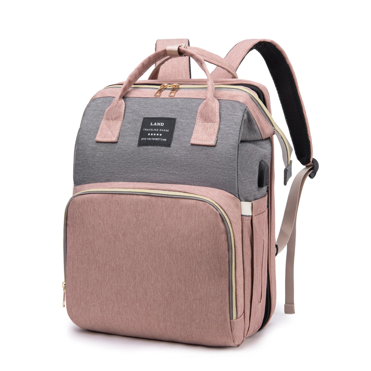 Lightweight Mommy Bag – Portable Folding Crib & Large-Capacity Travel Backpack
