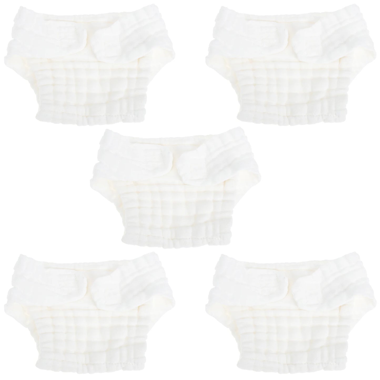 5pcs Newborn Baby Cloth Diapers – Reusable, Breathable & Washable Pocket Nappy