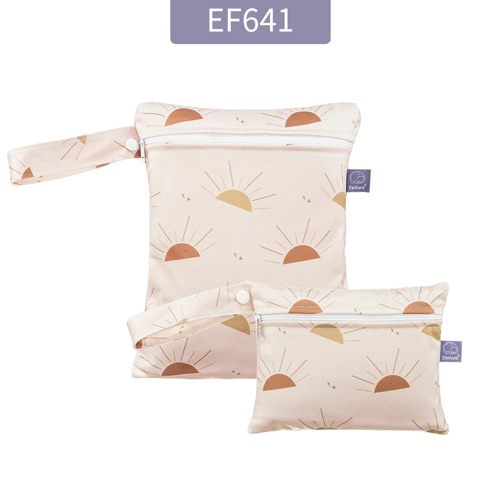 2PCS Waterproof Diaper Storage Bag – Portable & Reusable