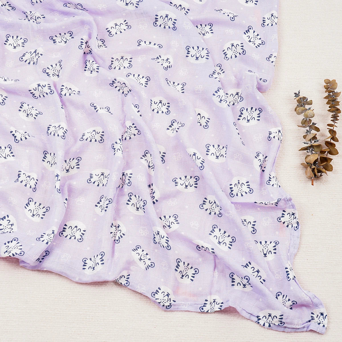 Happy Flute 120x120CM Muslin Baby Blanket – Soft Cotton & Bamboo Swaddle Towel