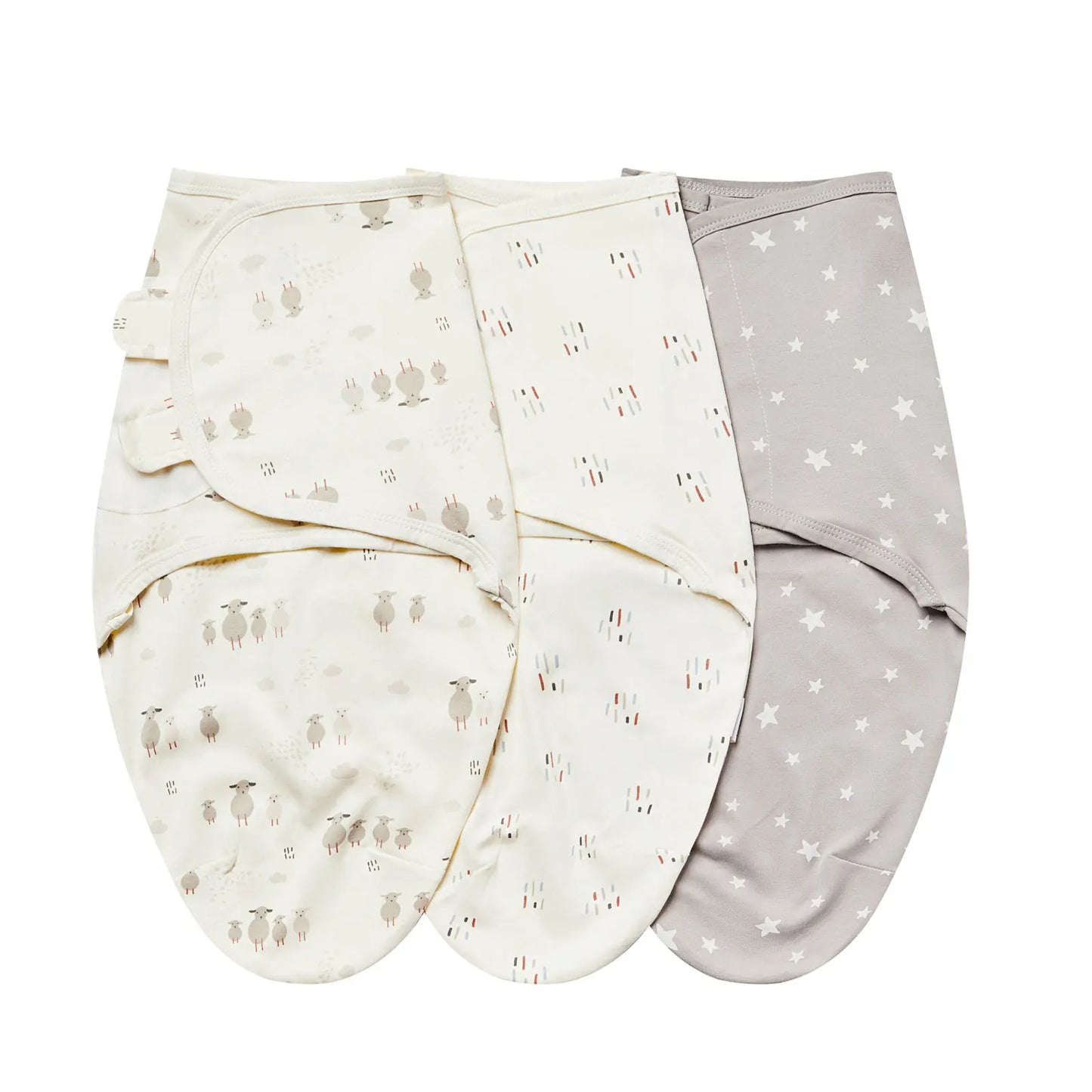 3-Piece Cotton Baby Anti-Shock Sleeping Bag Set – Newborn Swaddle Wrap