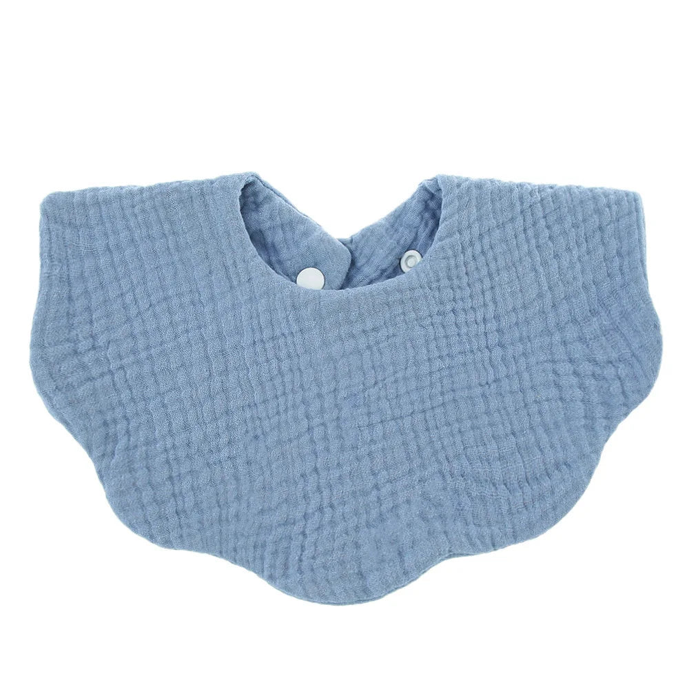Cotton Soft Baby Bib – Solid Color Infant Burp Cloth & Bandana Scarf