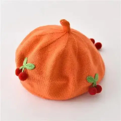 Fashion Baby Knitted Beret – Vintage Artist Cap for Girls & Boys
