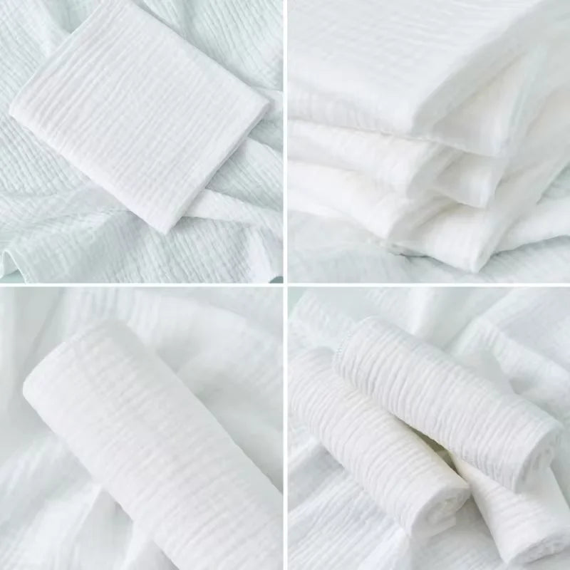8PCS Soft Cotton Baby Gauze Diapers – Washable & Reusable