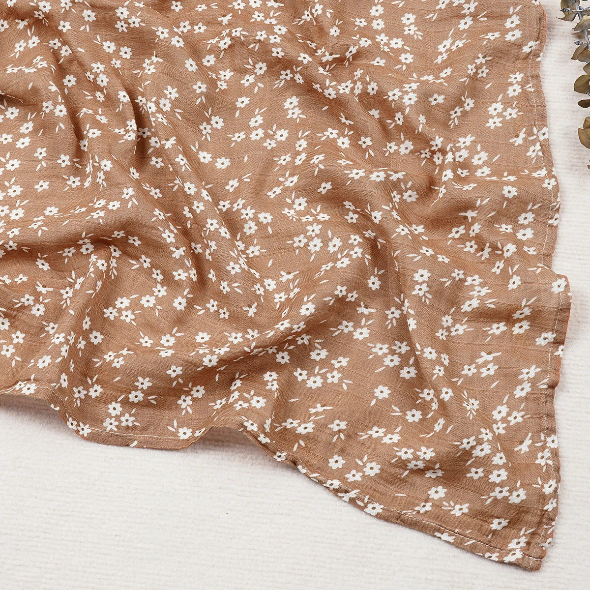 Happy Flute 120x120CM Muslin Baby Blanket – Soft Cotton & Bamboo Swaddle Towel