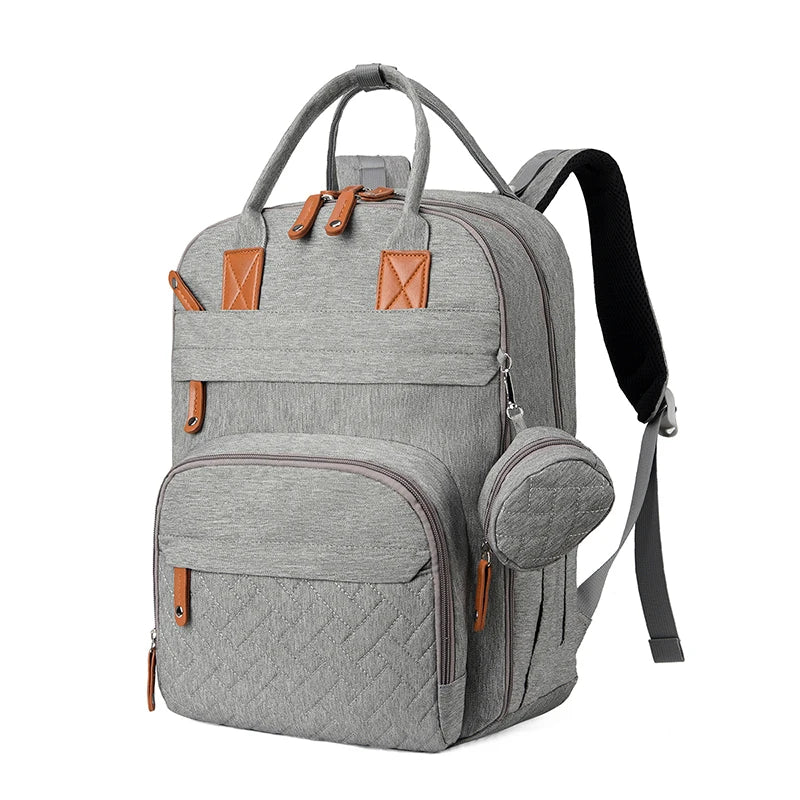 Diaper Bag Backpack – Multifunctional Travel Tote with Changing Station & Stroller Straps