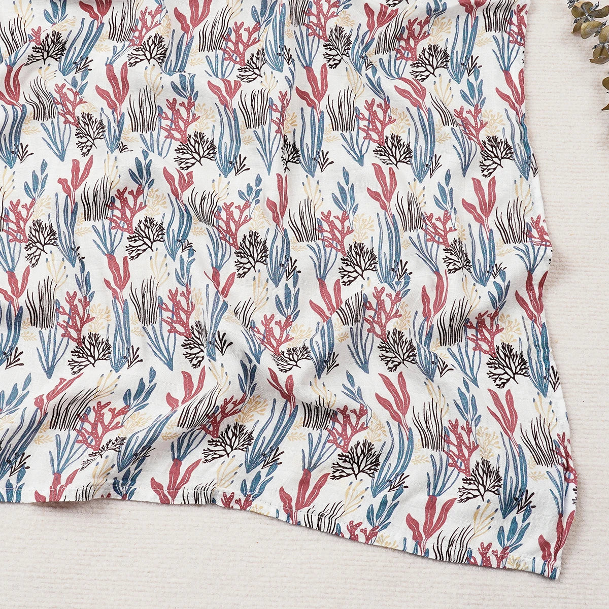 Happy Flute 120x120CM Muslin Baby Blanket – Soft Cotton & Bamboo Swaddle Towel