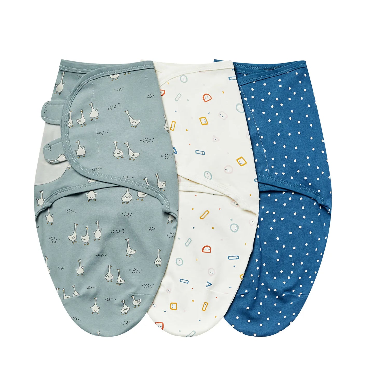 3-Piece Cotton Baby Anti-Shock Sleeping Bag Set – Newborn Swaddle Wrap