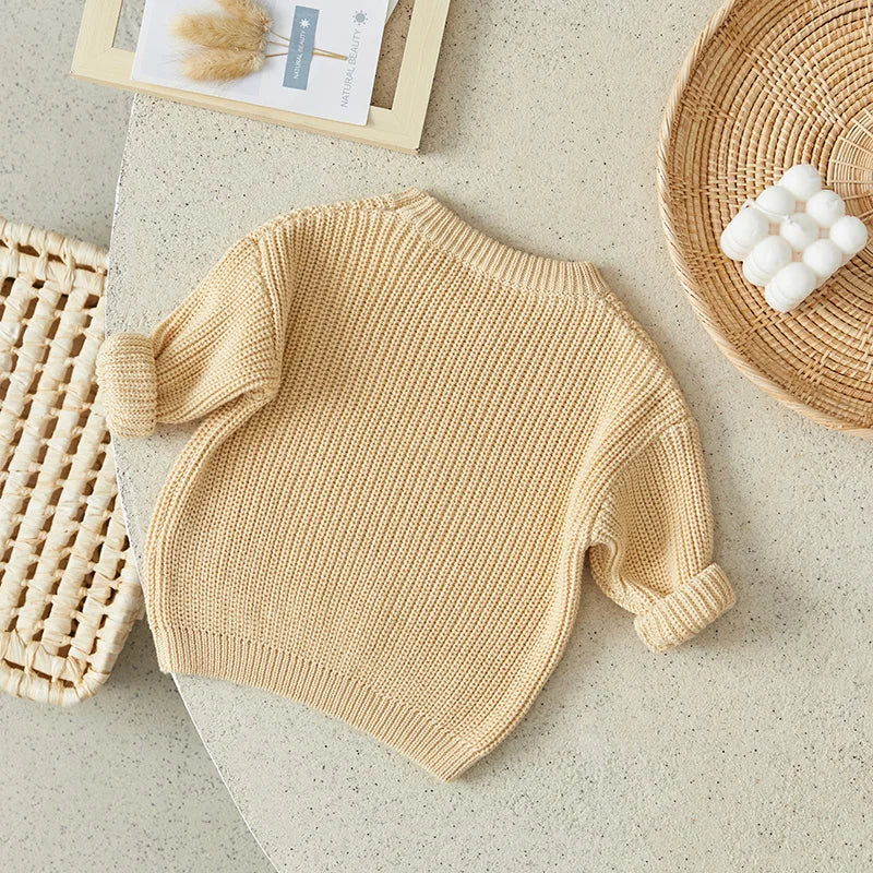 Newborn Baby Knitted Sweater – Long Sleeve Autumn & Winter Pullover