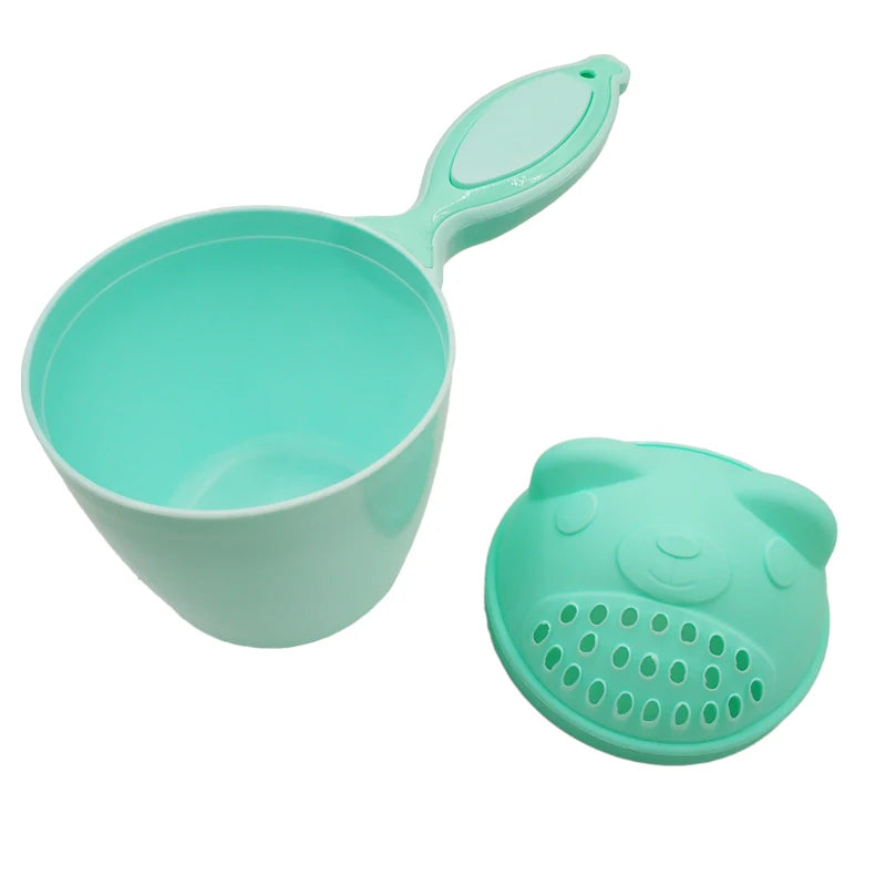 Cute Cartoon Baby Bath Cap & Shampoo Cup – Fun & Easy Bath Time Tool