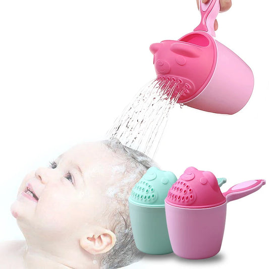 Cute Cartoon Baby Bath Cap & Shampoo Cup – Fun & Easy Bath Time Tool