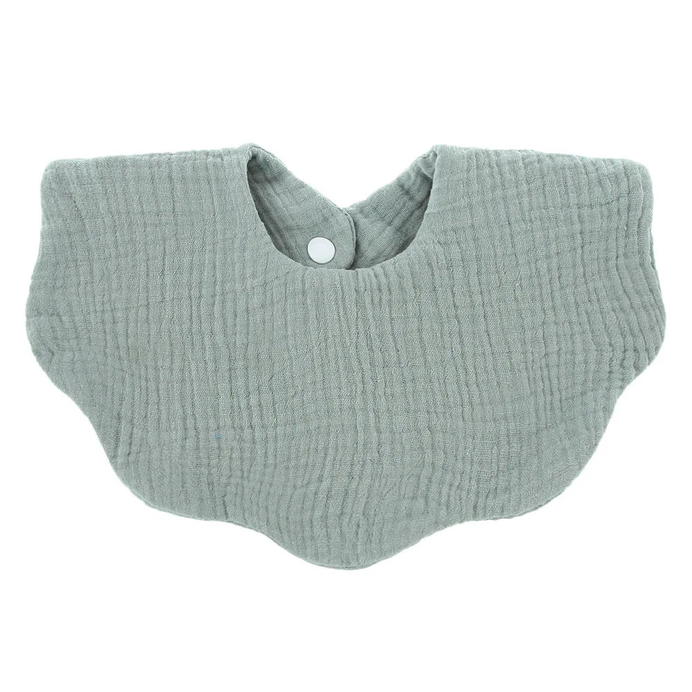 Cotton Soft Baby Bib – Solid Color Infant Burp Cloth & Bandana Scarf