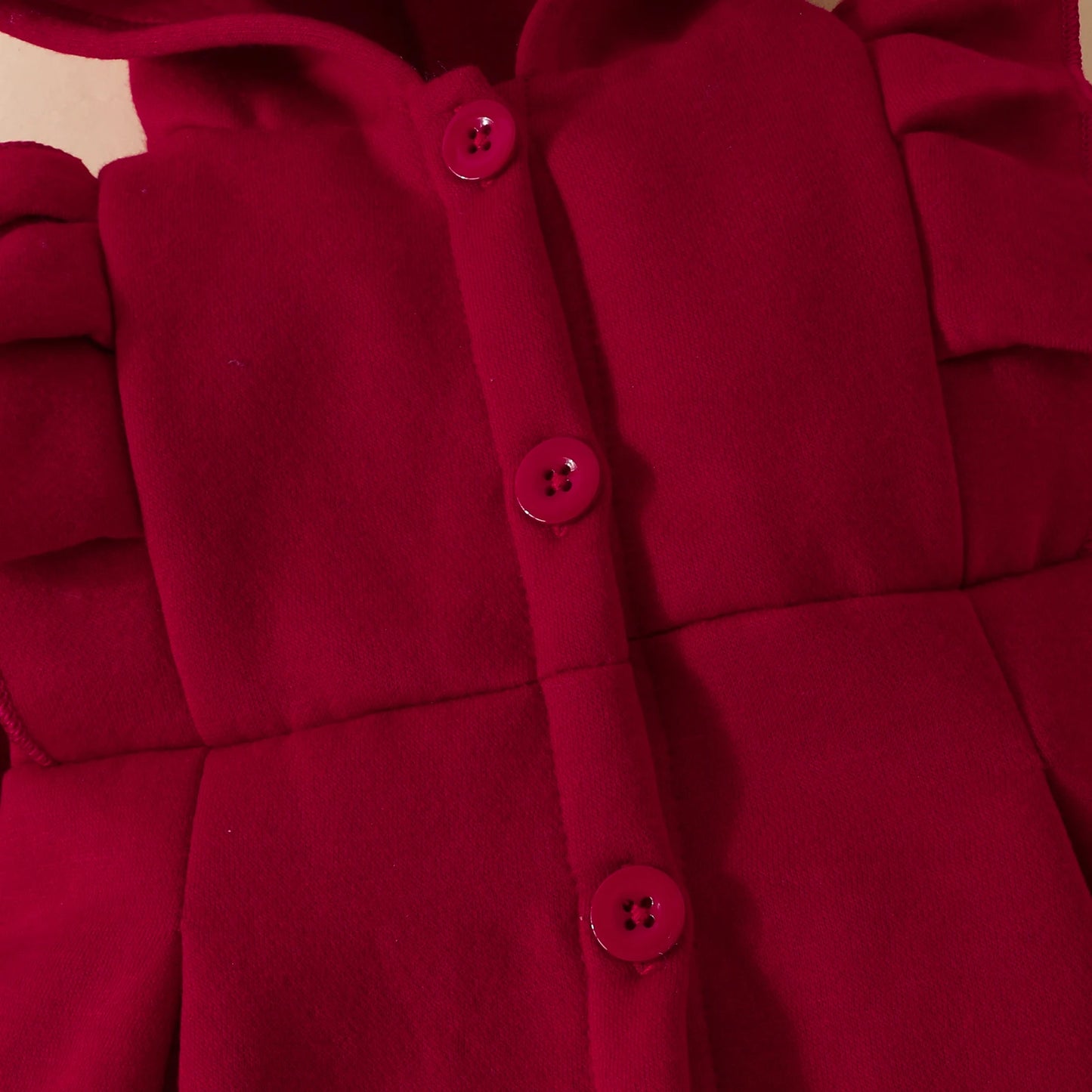 Baby Girl Ruffled Fleece Hooded Coat