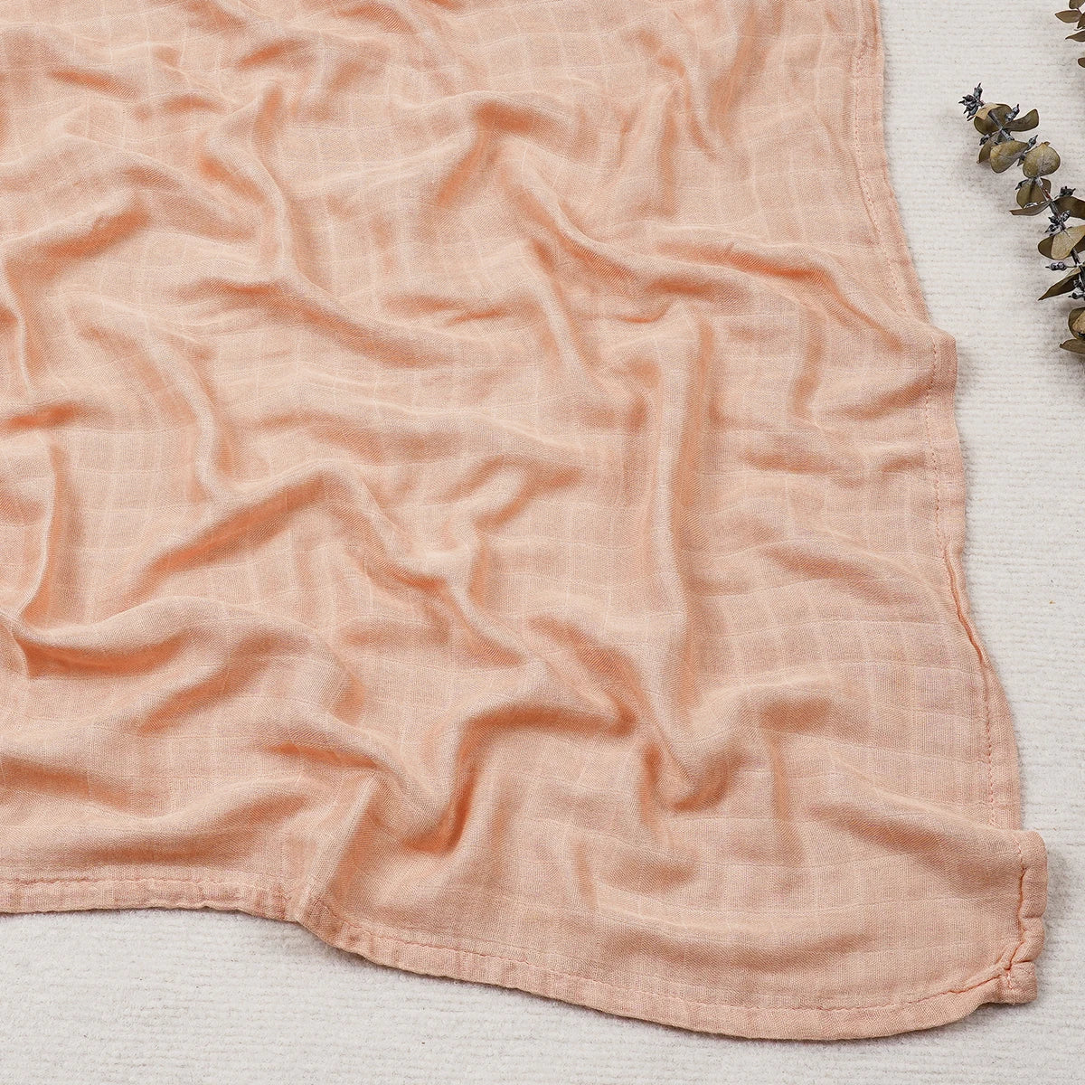 Happy Flute 120x120CM Muslin Baby Blanket – Soft Cotton & Bamboo Swaddle Towel