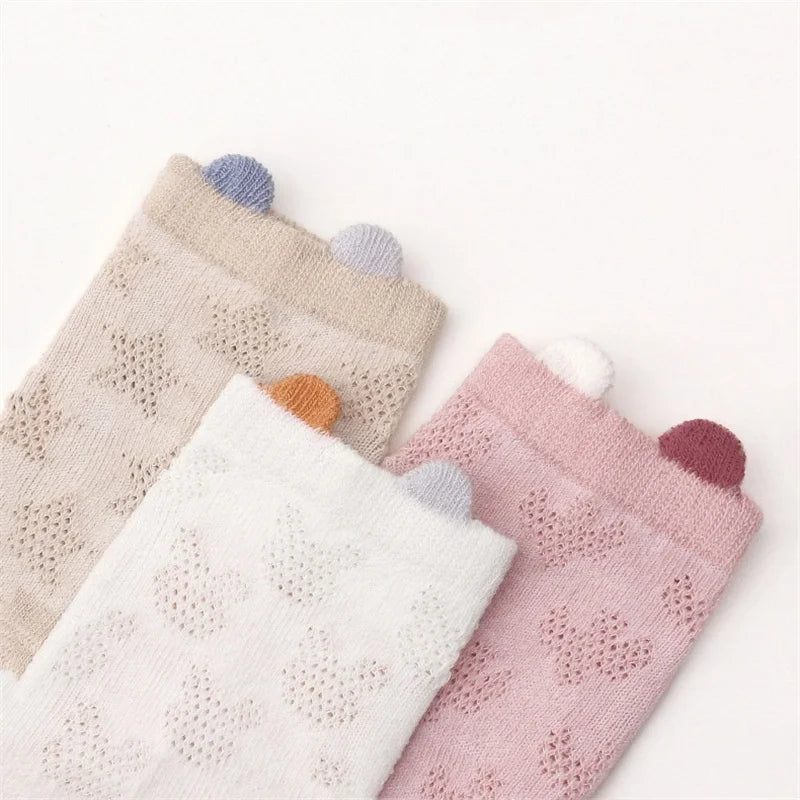 4 Pairs Baby Mesh Socks – Breathable Non-Slip Short Socks for Toddlers