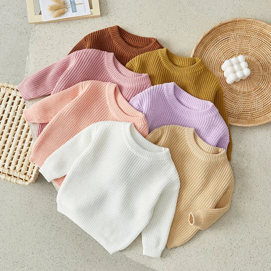 Newborn Baby Knitted Sweater – Long Sleeve Autumn & Winter Pullover