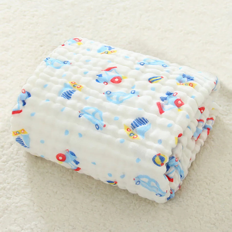 Baby Cozy 6-Layer Cotton Blanket – Soft, Thick & Comfortable for Newborns
