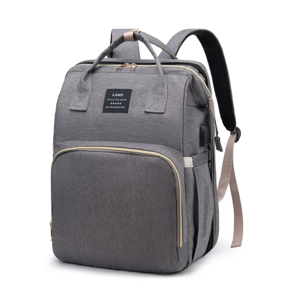 Lightweight Mommy Bag – Portable Folding Crib & Large-Capacity Travel Backpack