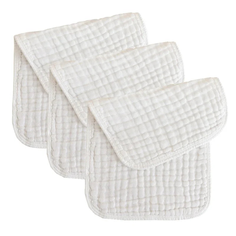 Muslin Newborn Baby Towel – 6-Layer 100% Cotton Burp Cloth & Bib (1/3PCS)