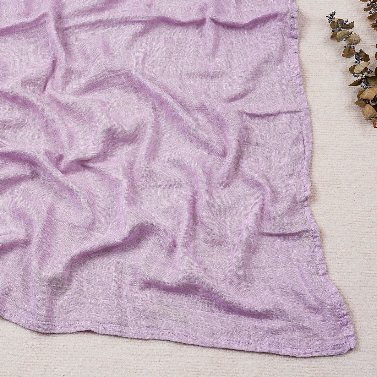 Happy Flute 120x120CM Muslin Baby Blanket – Soft Cotton & Bamboo Swaddle Towel